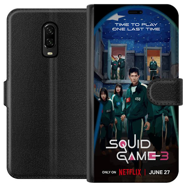 OnePlus 6T Plånboksfodral Squid Game Säsong 3 Seriefigurer Populärt TV Serie Motiv Ikoner Spänning Drama Asiatisk Design Trend