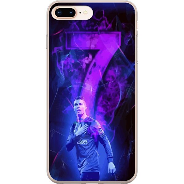 Apple iPhone 7 Plus Gennemsigtig cover Ronaldo 7 - Fodboldlegende i Handling for Fans