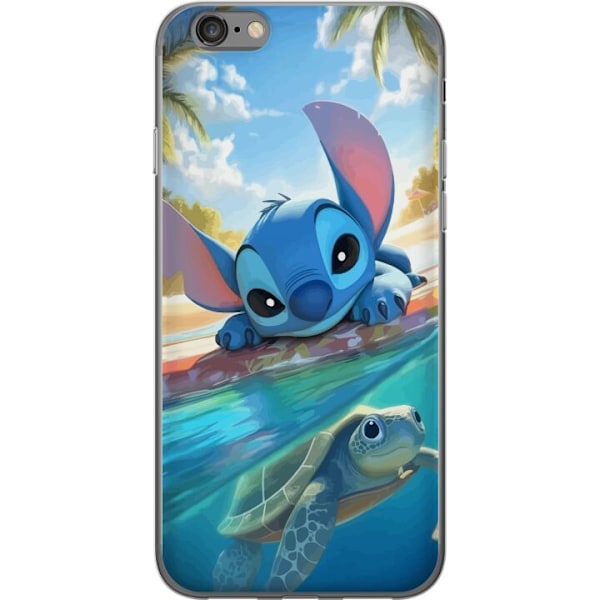 Apple iPhone 6 Läpinäkyvä kuori Stitch kilpikonnalla - söp