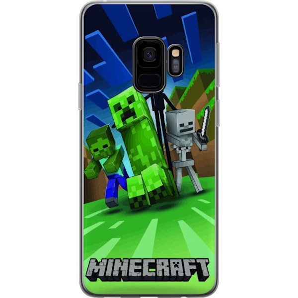 Samsung Galaxy S9 Genomskinligt Skal Minecraft Creeper mobilskal i klassisk grön pixelstil