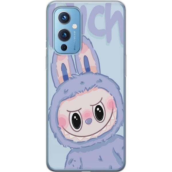 OnePlus 9 Läpinäkyvä kuori Sininen Jänis Labubu