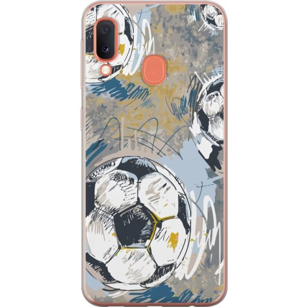 Samsung Galaxy A20e Gennemsigtig cover Fodbold