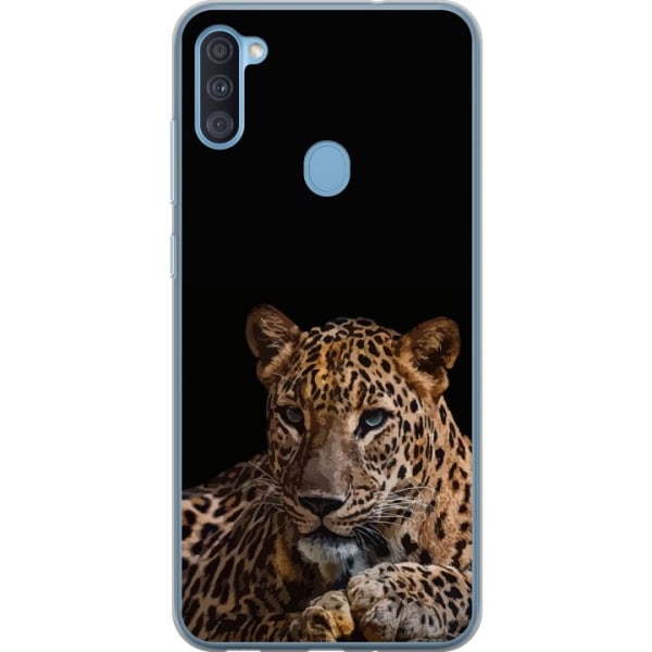 Samsung Galaxy A11 Gennemsigtig cover Leopard