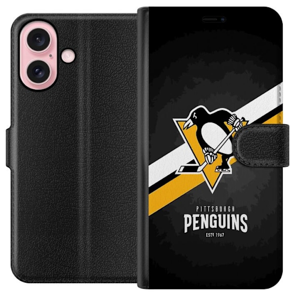 Apple iPhone 16 Lommeboketui Pittsburgh Penguins (NHL)