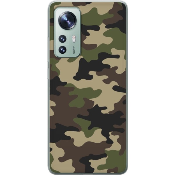 Xiaomi 12 Läpinäkyvä kuori Metsä camo