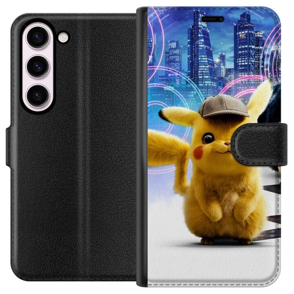 Kompatibelt Plånboksfodral till Samsung Galaxy S23 Detective Pikachu - Pikachu