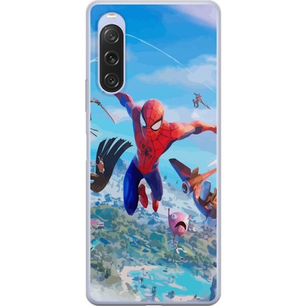 Sony Xperia 10 V Gjennomsiktig deksel Fortnite Spiderman