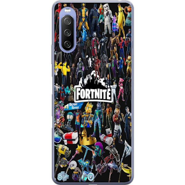 Sony Xperia 10 III Lite Läpinäkyvä kuori Fortnite