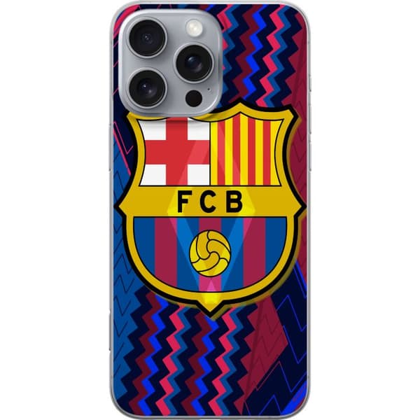 Kompatibelt Mobildeksel til Apple iPhone 16 Pro Max FC Barcelona emblemgrafik blå