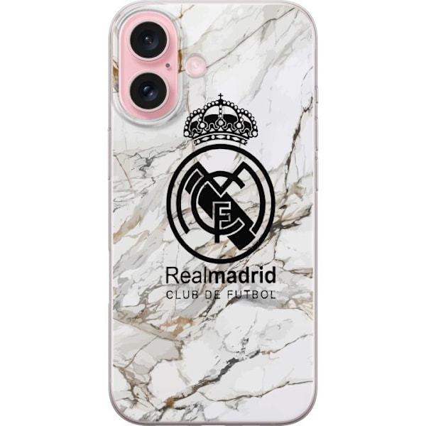 Apple iPhone 16 Läpinäkyvä kuori Real Madrid