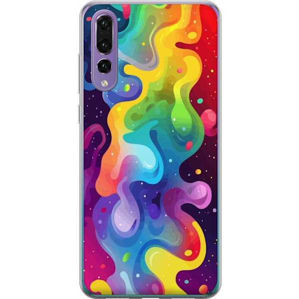 Huawei P20 Pro Genomskinligt Skal Color Splash Abstrakt Konst Design Färgstarkt Mönster Modern Populär Väggkonst Grafiskt Trend