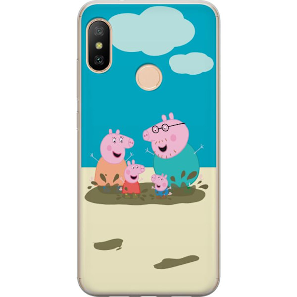 Xiaomi Redmi 6 Pro Läpinäkyvä kuori Greta Possu Perhe Jori Mutapuro Lasten Kuva Sarja Suosittu Lasten Hahmo Ilo