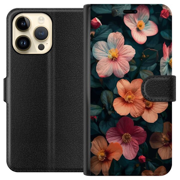 Apple iPhone 14 Pro Max Tegnebogsetui Blomster