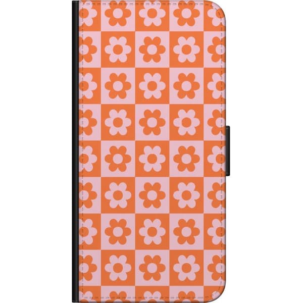 Kompatibel Tegnebogsetui til Xiaomi Mi 11 Ultra Orange blomstertern orange