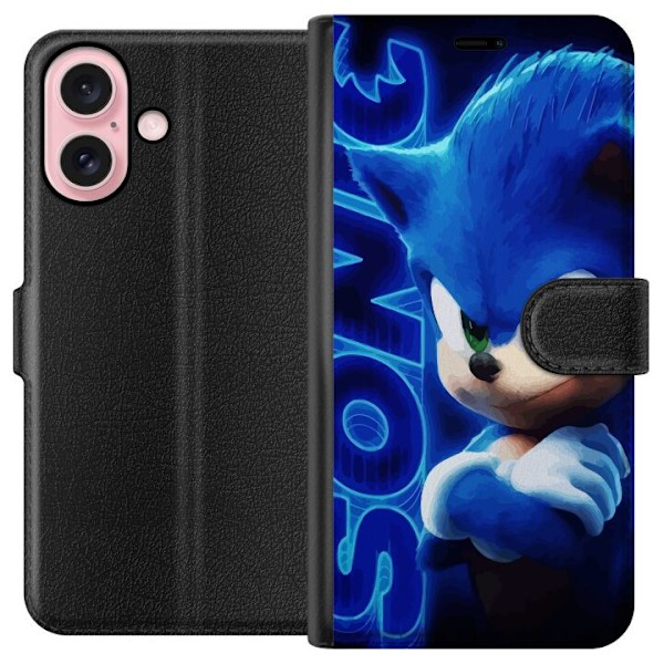 Apple iPhone 16 Lompakkokotelo Sonic the Hedgehog