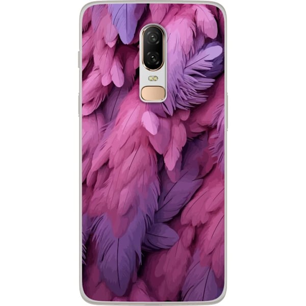 OnePlus 6 Gennemsigtig cover Fjer