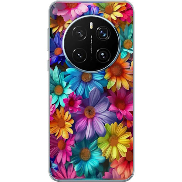 Honor Magic7 Pro Läpinäkyvä kuori Gerbera Kukat Värikäs Koriste Kukka Motiivi Suosittu Kotisisustus Väririkas Seinätaide Suunnittelu