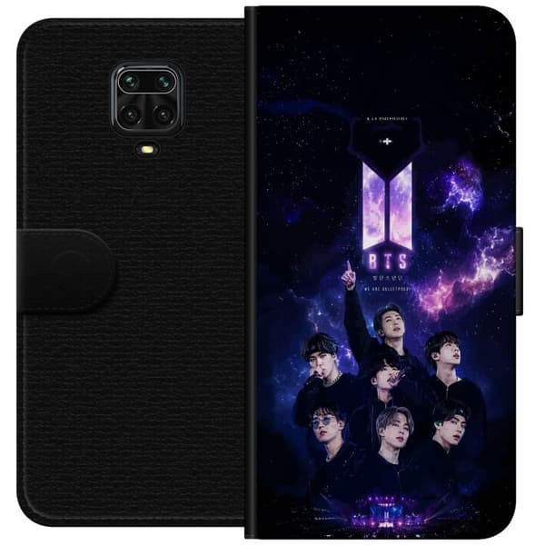 Kompatibel Tegnebogsetui til Xiaomi Redmi Note 9 Pro BTS lilla