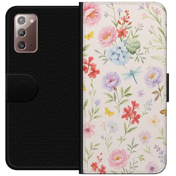 Samsung Galaxy Note20 Plånboksfodral Blommor