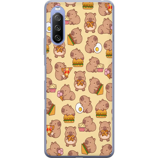 Sony Xperia 10 III Lite Läpinäkyvä kuori Kawaii capybara puhelinkotelo useilla söpöillä hahmoilla