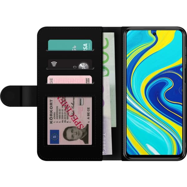 Kompatibel Tegnebogsetui til Xiaomi Redmi Note 9 Pro Jag tror inte på människor pink
