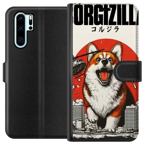 Kompatibelt Lommeboketui til Huawei P30 Pro Corgizilla