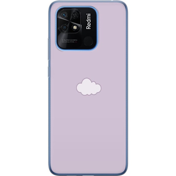 Xiaomi Redmi 10C Läpinäkyvä kuori Lila Pilvi - minimalistinen pilvi lila taustalla