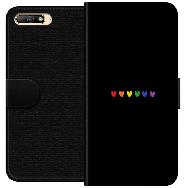 Huawei Y6 (2018) Tegnebogsetui Stolt Hjerter