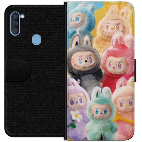 Samsung Galaxy A11 Plånboksfodral Labubu Sketch Style – Han
