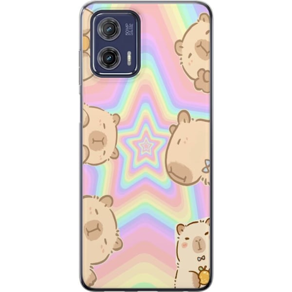 Motorola Moto G73 Läpinäkyvä kuori Kawaii Capybara Galaxy S