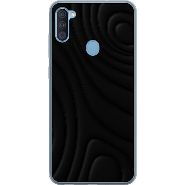 Samsung Galaxy A11 Läpinäkyvä kuori Tummat Aallot