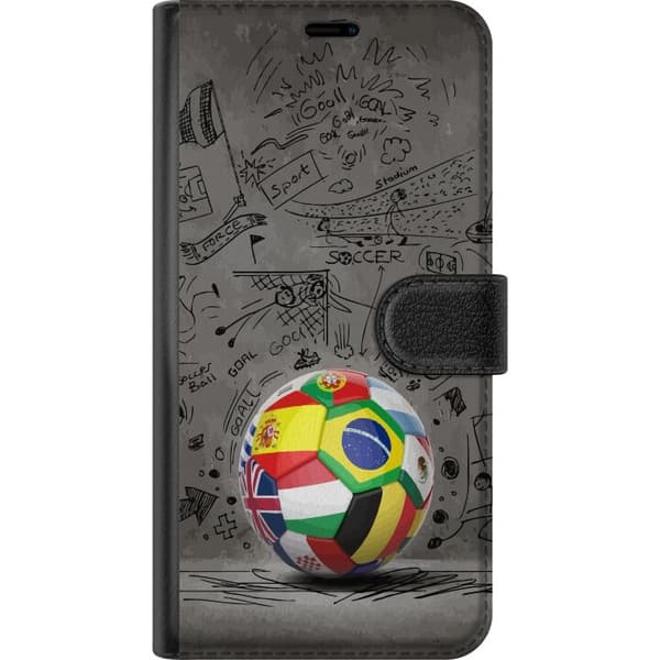 Kompatibelt Plånboksfodral till Apple iPhone 12 mini Fotboll Världen