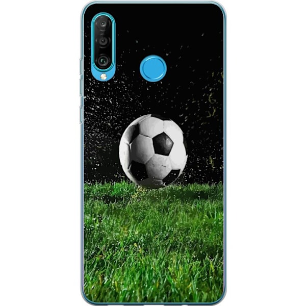 Huawei P30 lite Genomskinligt Skal Fotboll Action