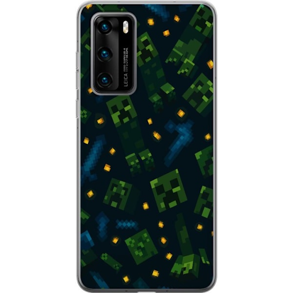 Huawei P40 Genomskinligt Skal Minecraft Dungeons Mob