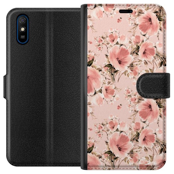 Xiaomi Redmi 9A Tegnebogsetui Blomster