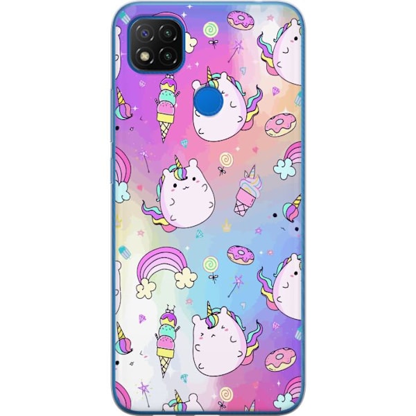 Xiaomi Redmi 9C NFC Läpinäkyvä kuori Yksisarvinen