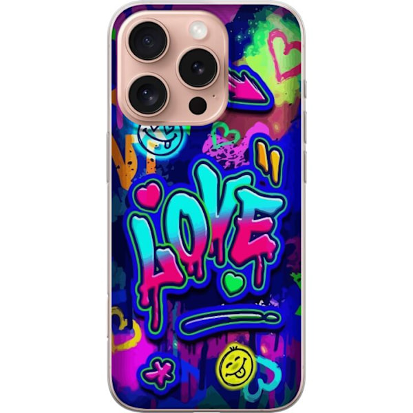 Apple iPhone 16 Pro Gennemsigtig cover Graffiti