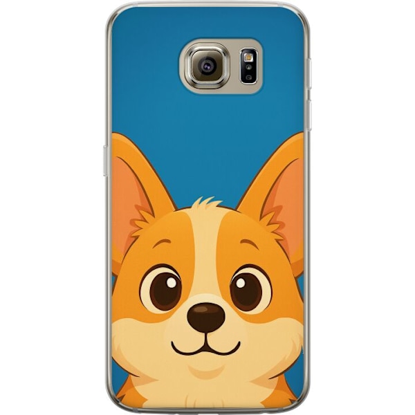 Samsung Galaxy S6 Läpinäkyvä kuori Hello Corgi