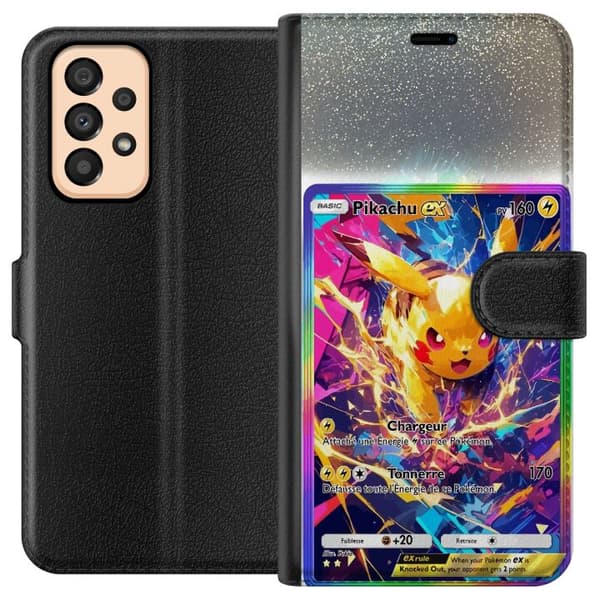 Kompatibelt Lommeboketui til Samsung Galaxy A33 5G Pikachu gul
