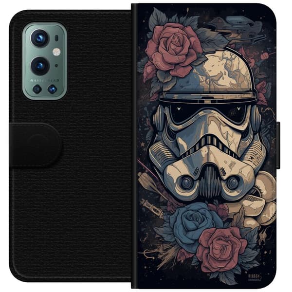Kompatibel Tegnebogsetui til OnePlus 9 Pro Rymdsoldat Med Rosor sort