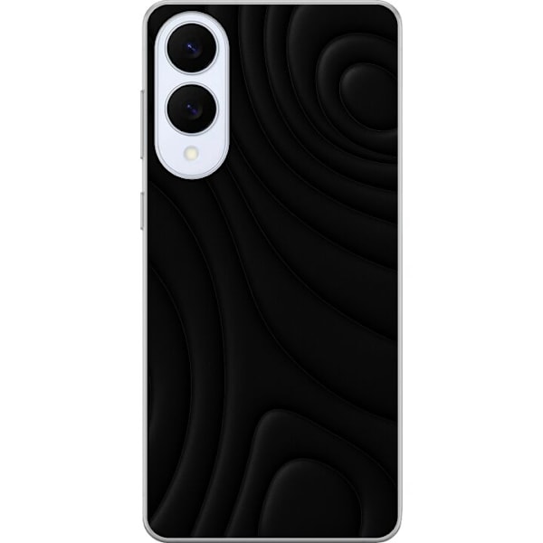 Samsung Galaxy S25 Edge Gennemsigtig cover Sorte Bølger