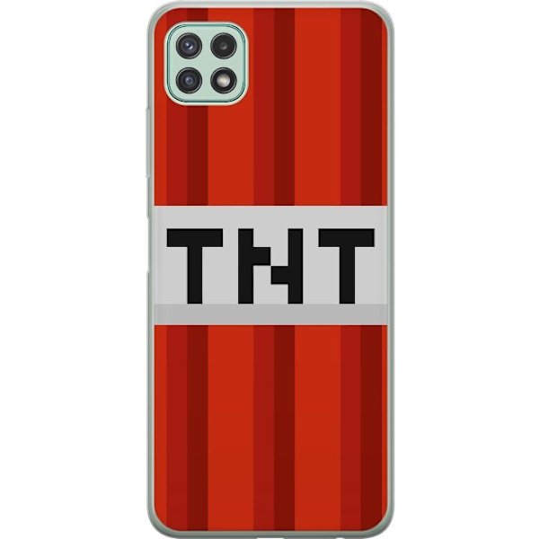 Samsung Galaxy A22 5G Läpinäkyvä kuori Minecraft TNT