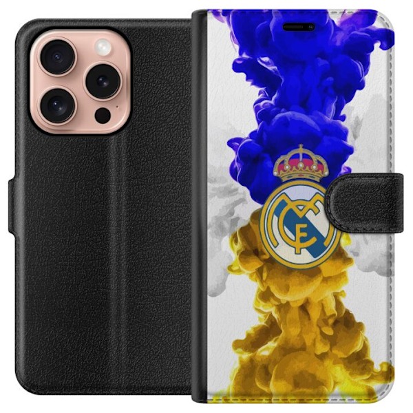 Apple iPhone 16 Pro Tegnebogsetui Real Madrid Farver