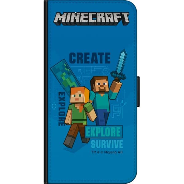 Kompatibel Tegnebogsetui til OnePlus 9 Pro Minecraft Huler