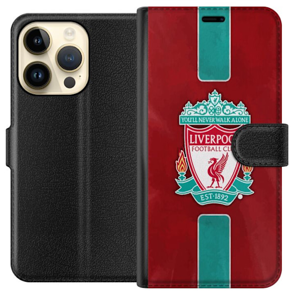 Apple iPhone 15 Pro Lommeboketui Liverpool FC - Klassisk Fotba