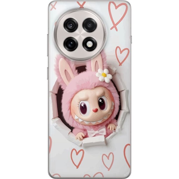 OnePlus 13R Läpinäkyvä kuori Labubu Sydän Taustakuva Pop Mart Rakkausteema Hahmodesign Suosittu Motiivi Keräilytaideteossarja