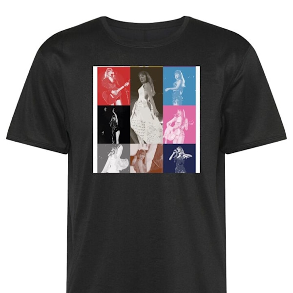 Trenings T-skjorte | Sport T-skjorte for Voksen Taylor Swift svart 5X-Large