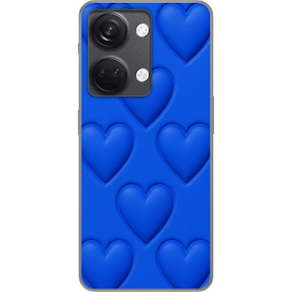 OnePlus Nord 3 Läpinäkyvä kuori Siniset Sydämet