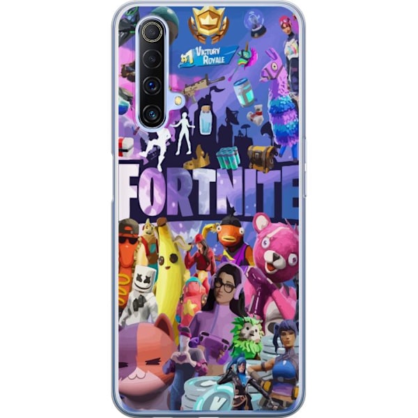 Realme X50 5G Gjennomsiktig deksel Fortnite Skins Emotes Battl