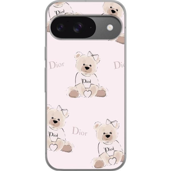 Google Pixel 9 Läpinäkyvä kuori Teddy Dior Vibes - ylelline